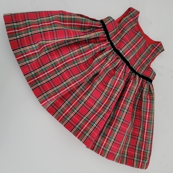 Pippa & Julie Infant Baby Christmas Party Holiday Red Plaid Dress Cardigan 3-6 M - Picture 4 of 8